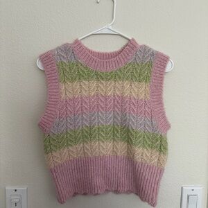 zara Colorful Knit Sleeveless Sweater